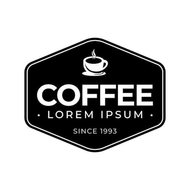 Wektor projektu logo kawy
