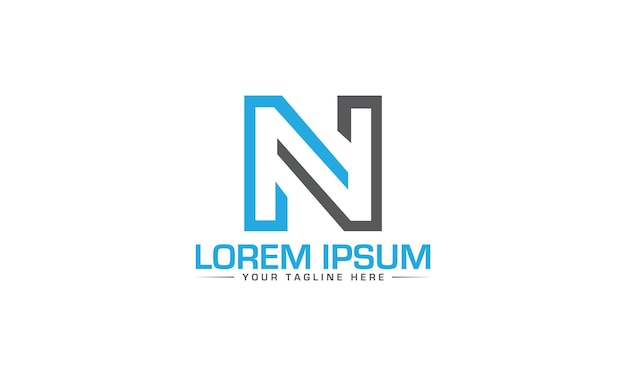 Wektor projektu logo N Unikalny i profesjonalny wektor projektu logo N