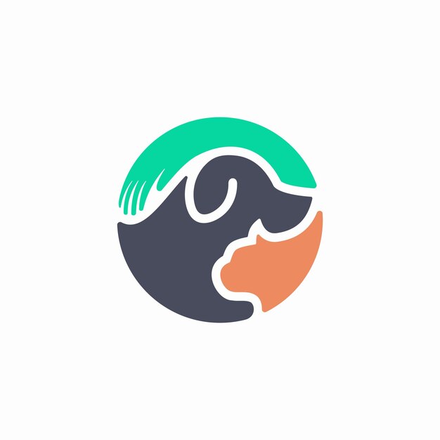 Plik wektorowy wektor projektu logo opieki nad zwierzętami