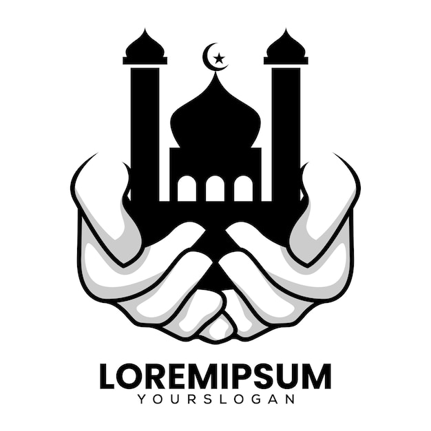 Wektor Projektu Logo Organizacji Meczetu