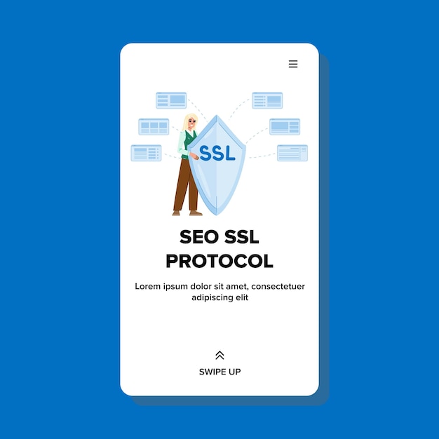 Wektor protokołu HTTP seo ssl