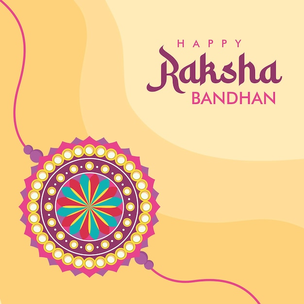 Wektor raksha bandhan szablon baneru