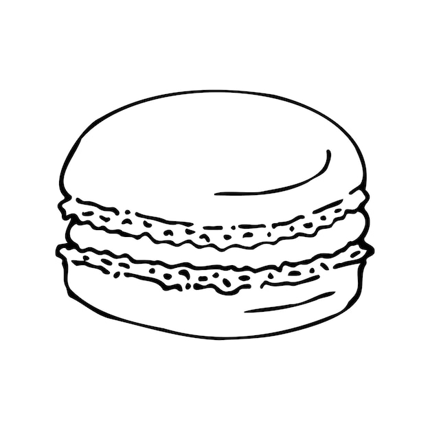 Wektor ręcznie rysowane doodle szkic makaron ciasto