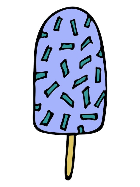 Plik wektorowy wektor ręcznie rysowane lody ilustracja śliczne lody clipart