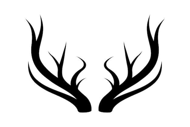 wektor ręcznie rysowane poroże jelenia