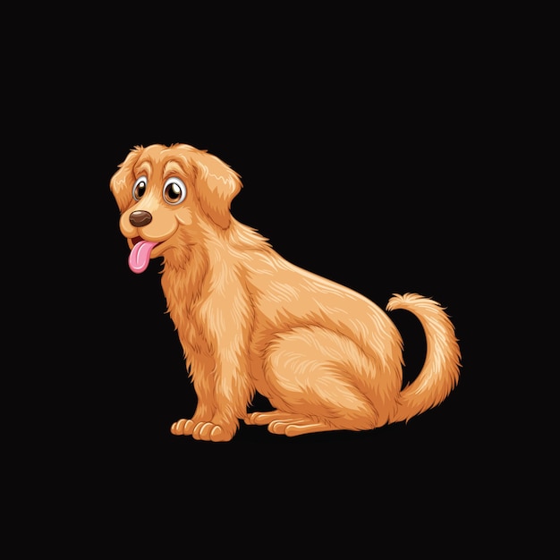 Plik wektorowy wektor słodki pies postać z kreskówek