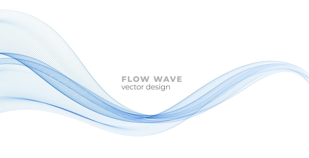Wektor streszczenie kolorowe linie płynące fale na białym tle element projektu dla technolo...