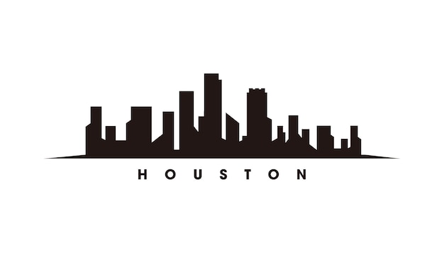 Wektor sylwetka panoramę Houston