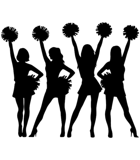 Wektor sylwetki cheerleaderki