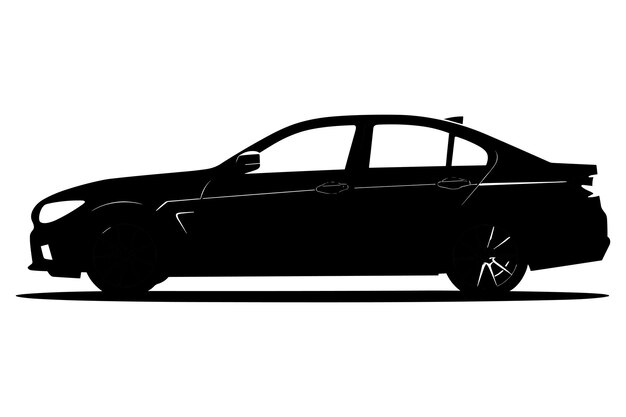 Wektor sylwetki samochodu sedan
