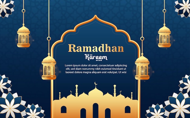 Wektor Szablon Transparent Ramadan Kareem