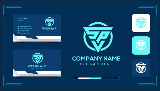 Wektor szablonu logo monogramu SVP