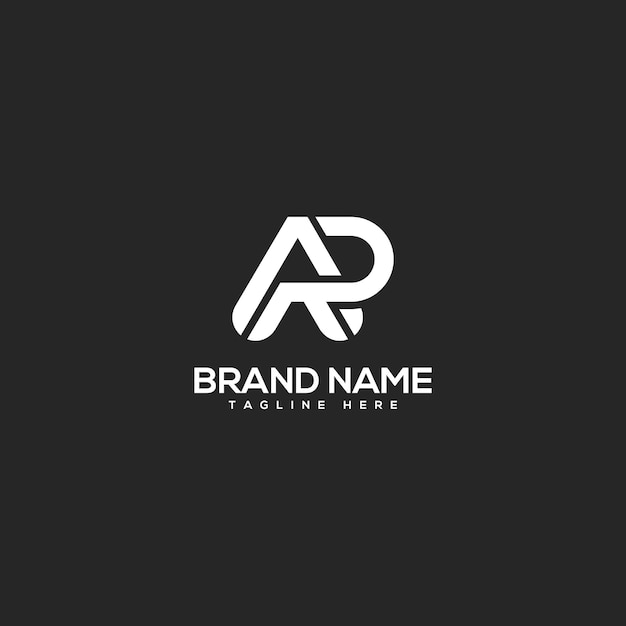 Wektor szablonu projektowania logo AR RA