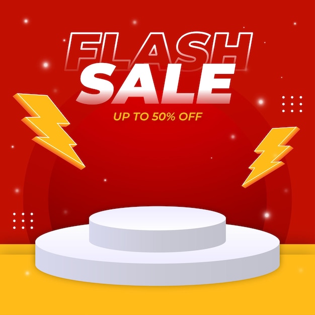 Wektor szablonu sprzedaży flash w mediach społecznościowych