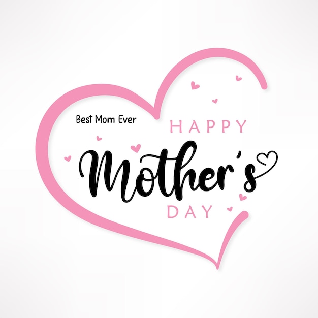 Wektor szczęśliwy dzień matki ilustracja z stylu typografii