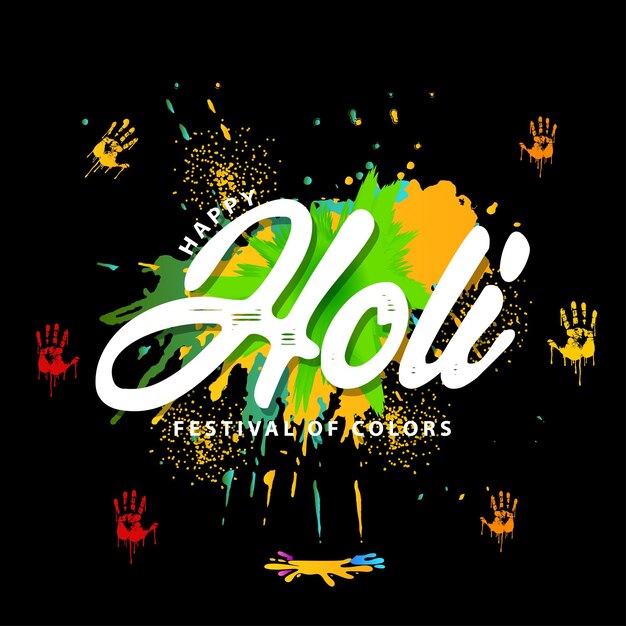 Plik wektorowy wektor szczęśliwy festiwal holi pozdrowienia festiwal kolorów kreatywny projekt