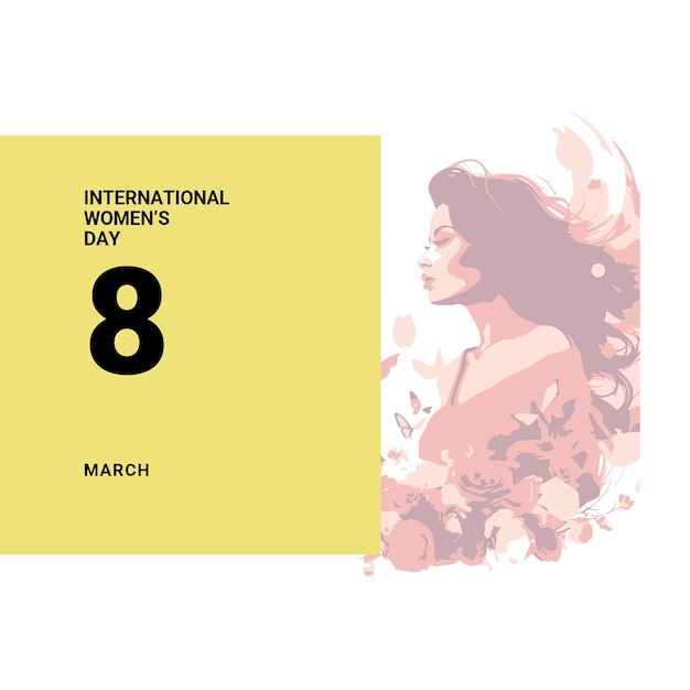 Plik wektorowy wektor szczęśliwy międzynarodowy dzień kobiet projekt kwiatowy