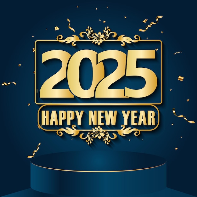 Plik wektorowy wektor szczęśliwy nowy rok 2024 baner w nowoczesnym stylu