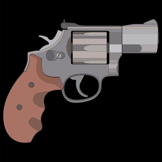 Plik wektorowy wektor sztuki rewolwerów strzelba ilustracja broni wektor rewolwer pistolet ilustracji nowoczesne