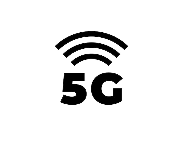 Wektor Technologia Ikona Znak Sieci 5g Ilustracja 5g Symbol Internetu W Stylu Minimalizmu Płaskiej Linii