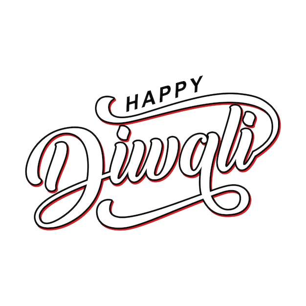 Wektor tekstu Happy Diwali Happy Diwali text design Happy Diwali cursive font design