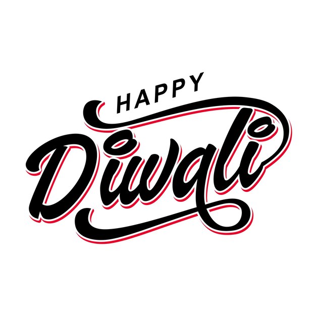 Wektor tekstu Happy Diwali Happy Diwali text design Happy Diwali cursive font design