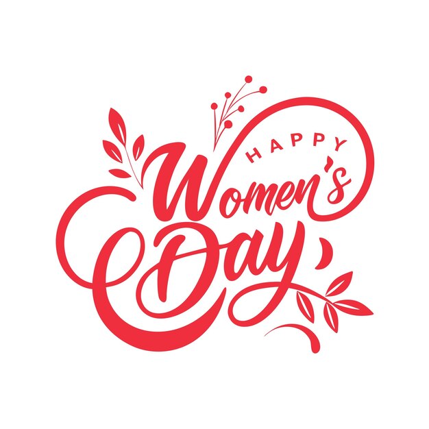 Wektor tekstu Happy Women's Day dla projektu koszulki