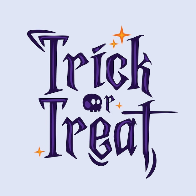 Wektor Typograficzny Trick Or Treat Idealny Na Halloween
