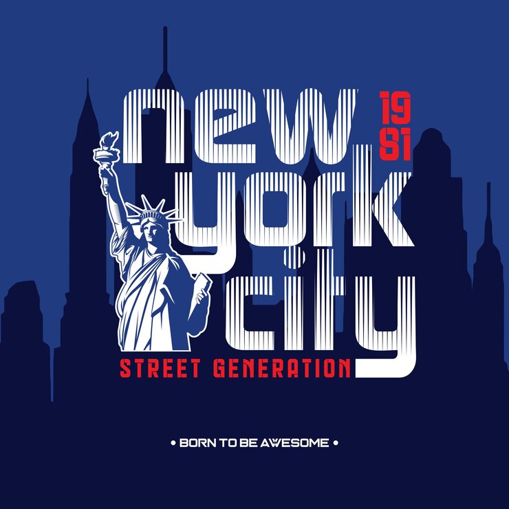 Wektor wektor typografii generacji ulicy nowego jorku