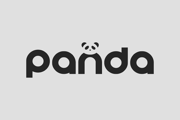 Wektor Typografii Tekstu Panda