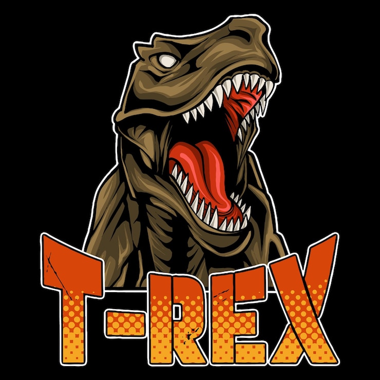 Wektor wektor tyranosaurus rex maskotka logo ilustracja projekt