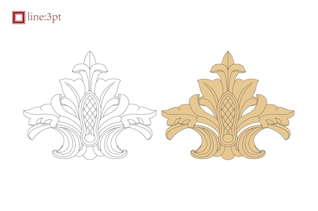 Wektor vintage spirala winorośli kwiatowy element dekoracyjny barokowy ornament