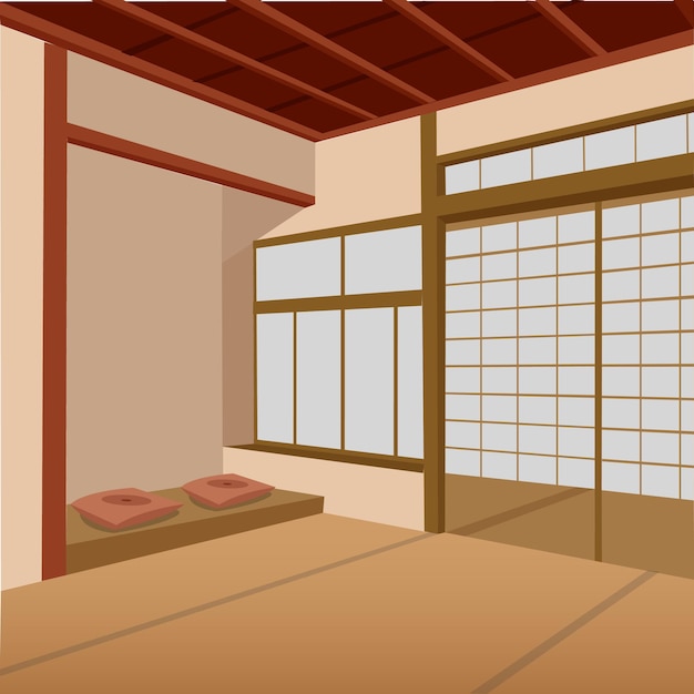 Plik wektorowy wektor w stylu japońskiego pokoju