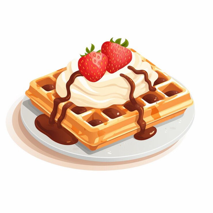 Wektor wafelowy tło żywność ilustracja wafelka projekt deserów wzór graficzny tekstura s