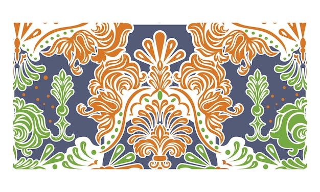Plik wektorowy wektor wzór batikowy kwiatowy logo vintage