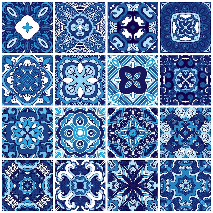 Wektor wzór dekoracyjne płytki. Vintage tła, klasyczny ornament, piękny wzór, tapeta wektor, próbka tkaniny, artystyczna dekoracja i design
