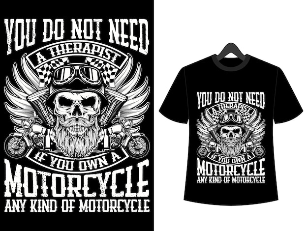 Plik wektorowy wektor wzór motocykla vintage tshirt