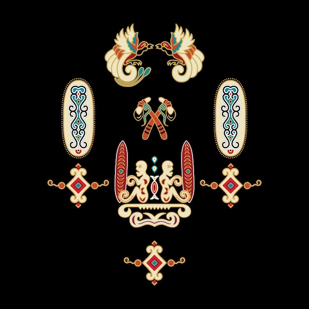 Wektor wzór Papui_03