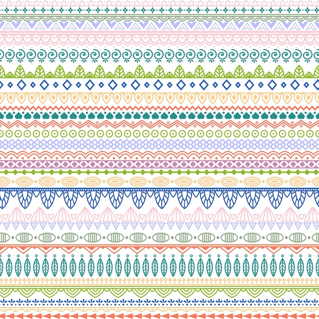 Wektor wzór z plemiennych motywów. Delikatny pastelowy i elegancki ornament