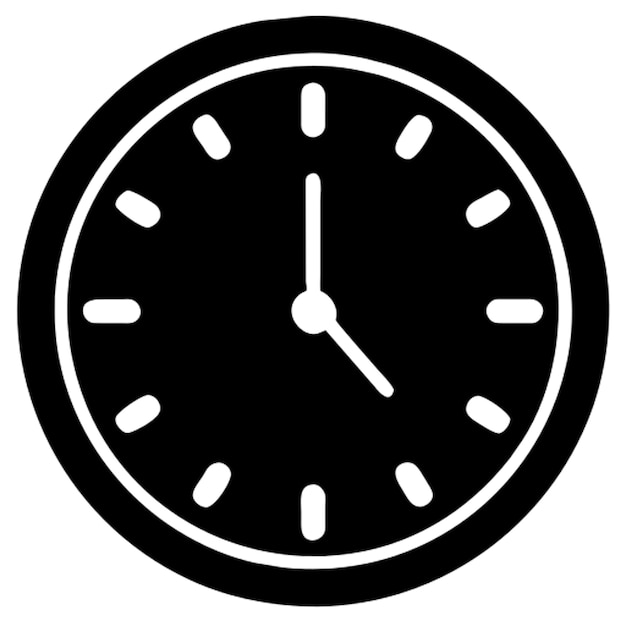 Wektor zegara ściennego unikalna nowoczesna ikona
