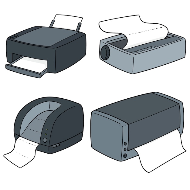 Plik wektorowy wektor zestaw drukarek