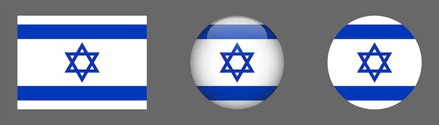 Wektor Zestaw Flag Izraela