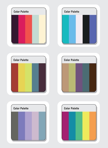 Plik wektorowy wektor zestaw palet kolorów