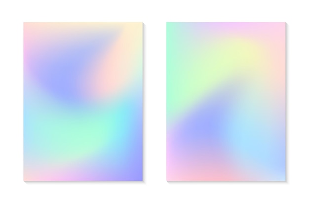 Plik wektorowy wektor zestaw tła gradientu siatki w delikatnych pastelowych kolorachskopiuj miejsce na tekst