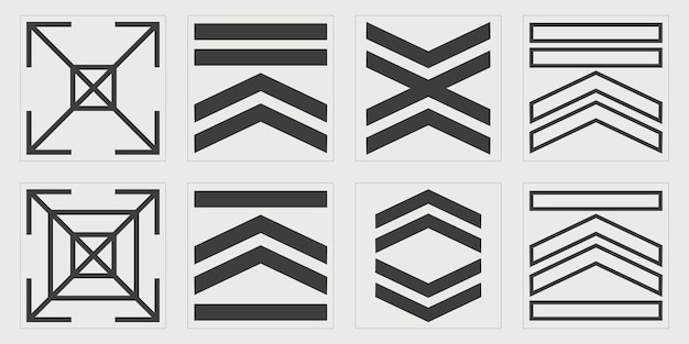 Wektor Zestaw Y2k Duża Kolekcja Abstrakcyjnych Graficznych Symboli Geometrycznych Płaskie Minimalistyczne Ikony