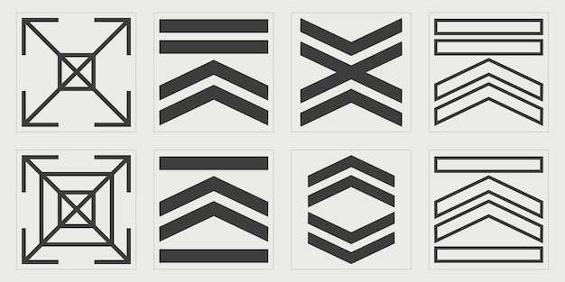 Wektor zestaw Y2K Duża kolekcja abstrakcyjnych graficznych symboli geometrycznych Płaskie minimalistyczne ikony