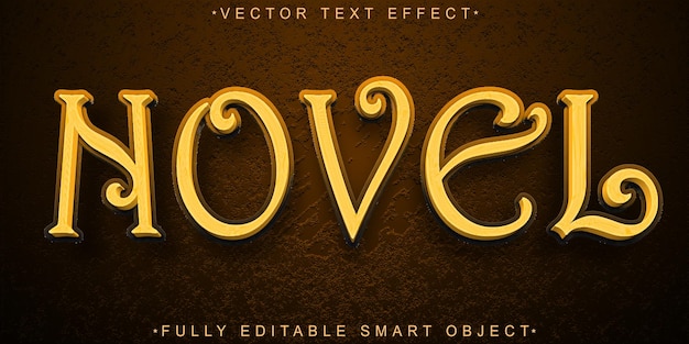 Wektor Złotej Książki W pełni edytowalny Smart Object Text Effect