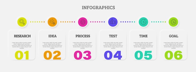 Plik wektorowy wektora infographic modny liniowy i neomorficzny projekt opcji lub kroków. infografiki krok po kroku. neomorfizm