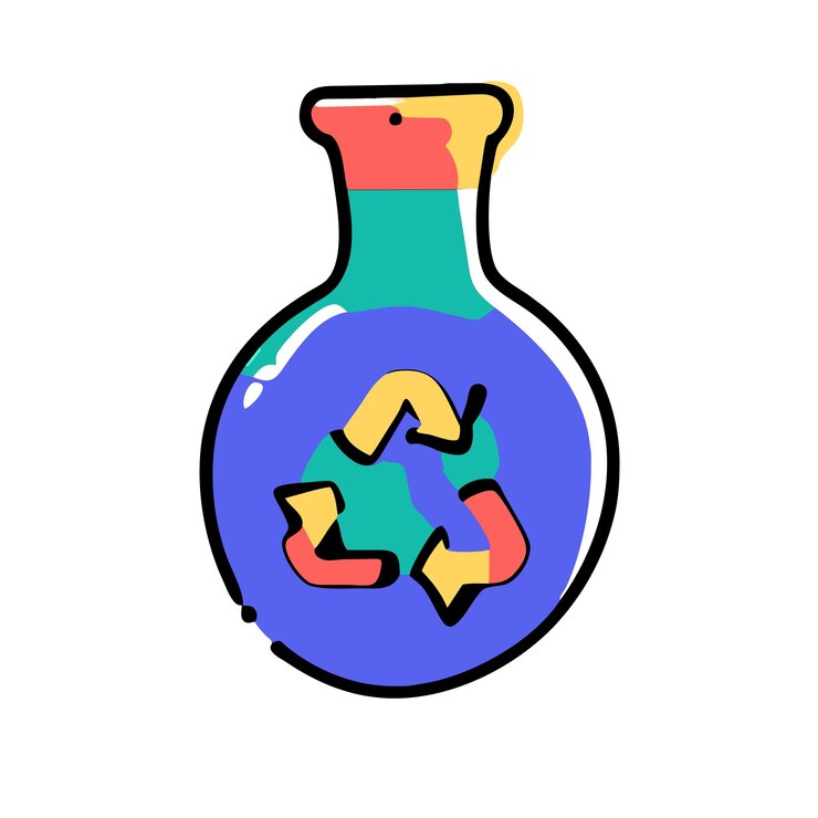 Wektor wektorowa grafika wazonów ze szkła z recyklingu ilustracja format pliku źródłowego eps projekt ikony skalowania bez strat