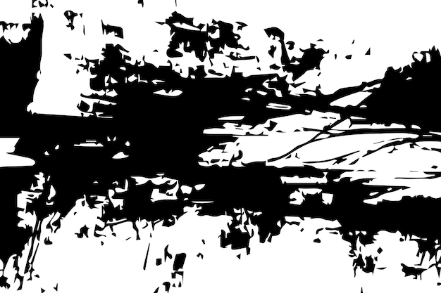 Wektorowa grunge overlay tekstura Czarno-biały Grunge tekstura tła pęknięć, szczelin i plam